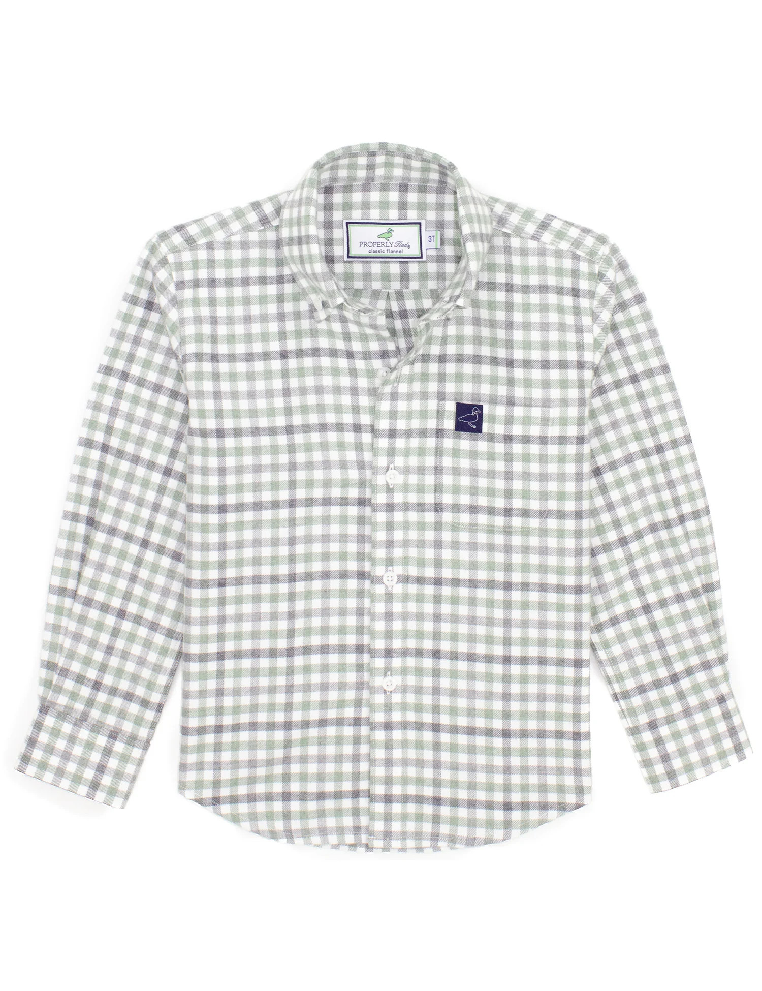Properly Tied Boy's Classic Flannel- Grassland | JoJo Mommy