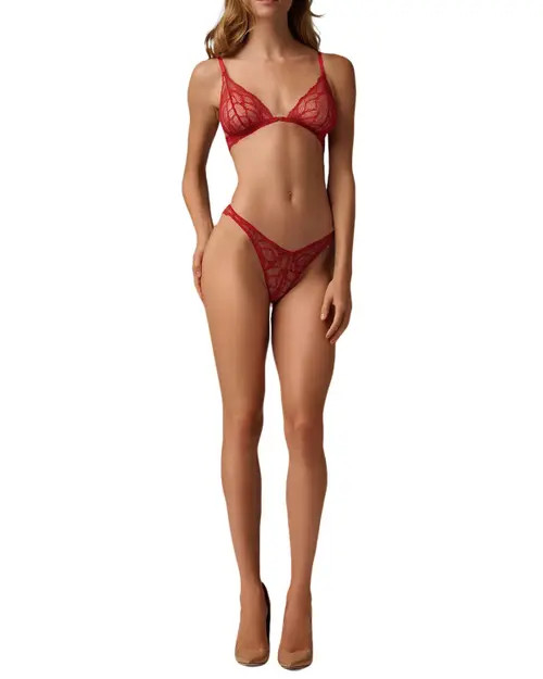 Kiki de Montparnasse Mon Cheri Thong in Red at Nordstrom, Size Large | Nordstrom
