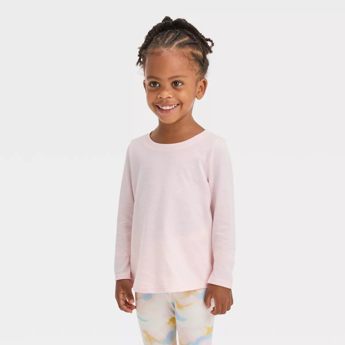 Toddler Girls' Long Sleeve T-Shirt - Cat & Jack™ Light Pink 3T | Target