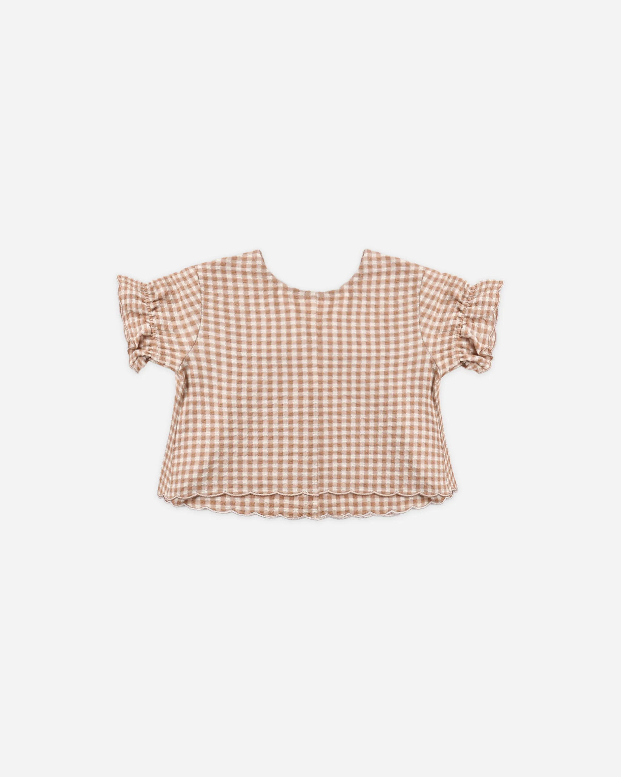 Francie Blouse Fawn Gingham | Rylee + Cru