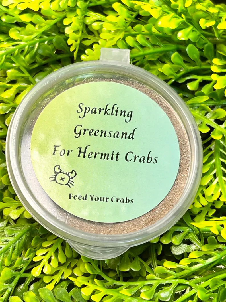 Greensand for hermit crabs, Sparkling greensand. Calcium with more minerals. | Etsy (Global)