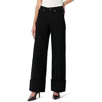 Amazon Essentials Women's High-Rise Wide Leg Cuffed Jean | Amazon (US)