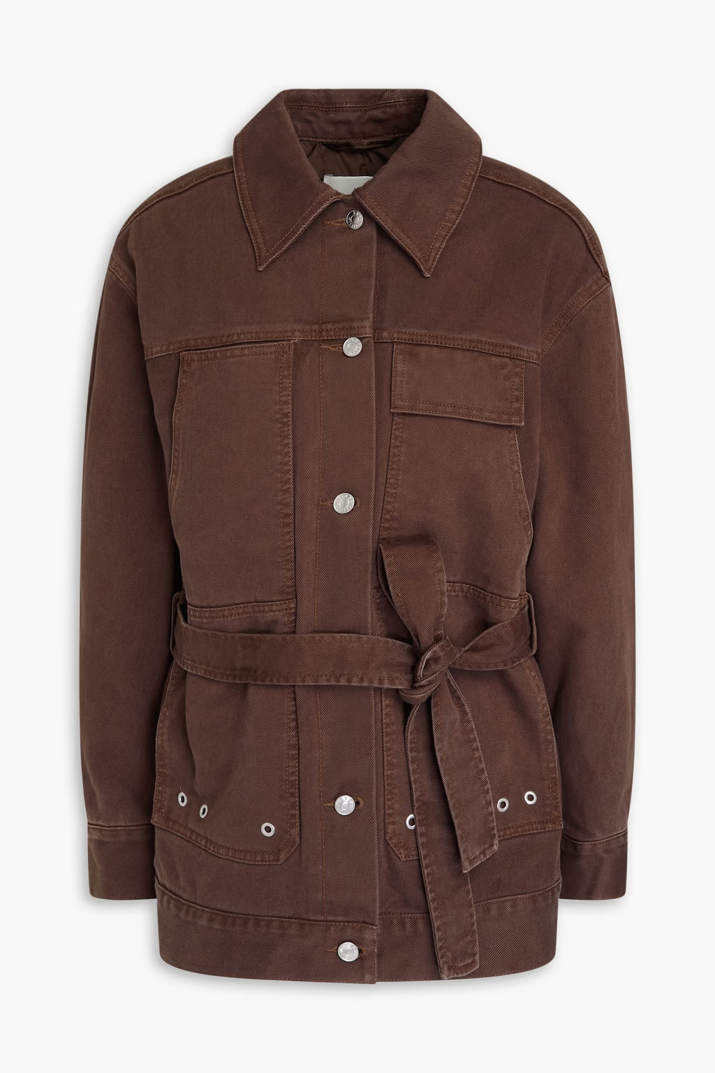 Eyelet-embellished denim jacket | The Outnet (US and CA)
