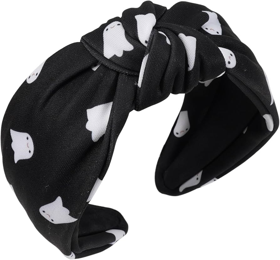 Twinfree Halloween Headbands for Women Ghost Pattern Wid Kont Hair Band Hair Hoop | Amazon (US)