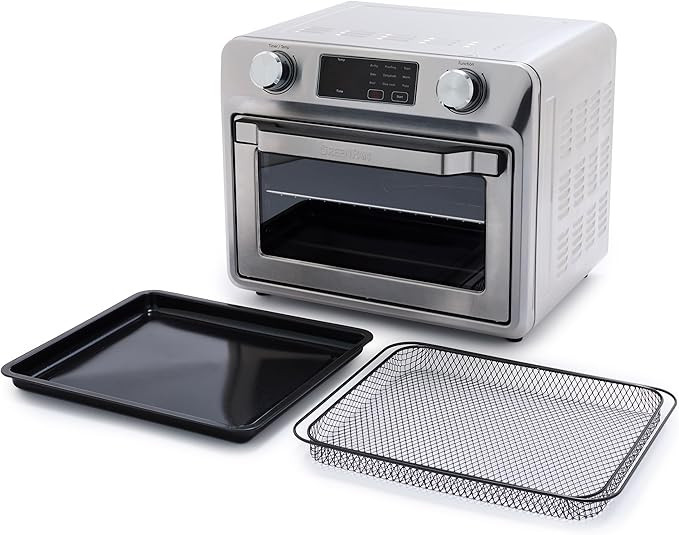 GreenPan Bistro Stainless Steel 9-in-1 Air Fry Oven, Nonstick Baking Pan, Stainless Steel Rack, a... | Amazon (US)