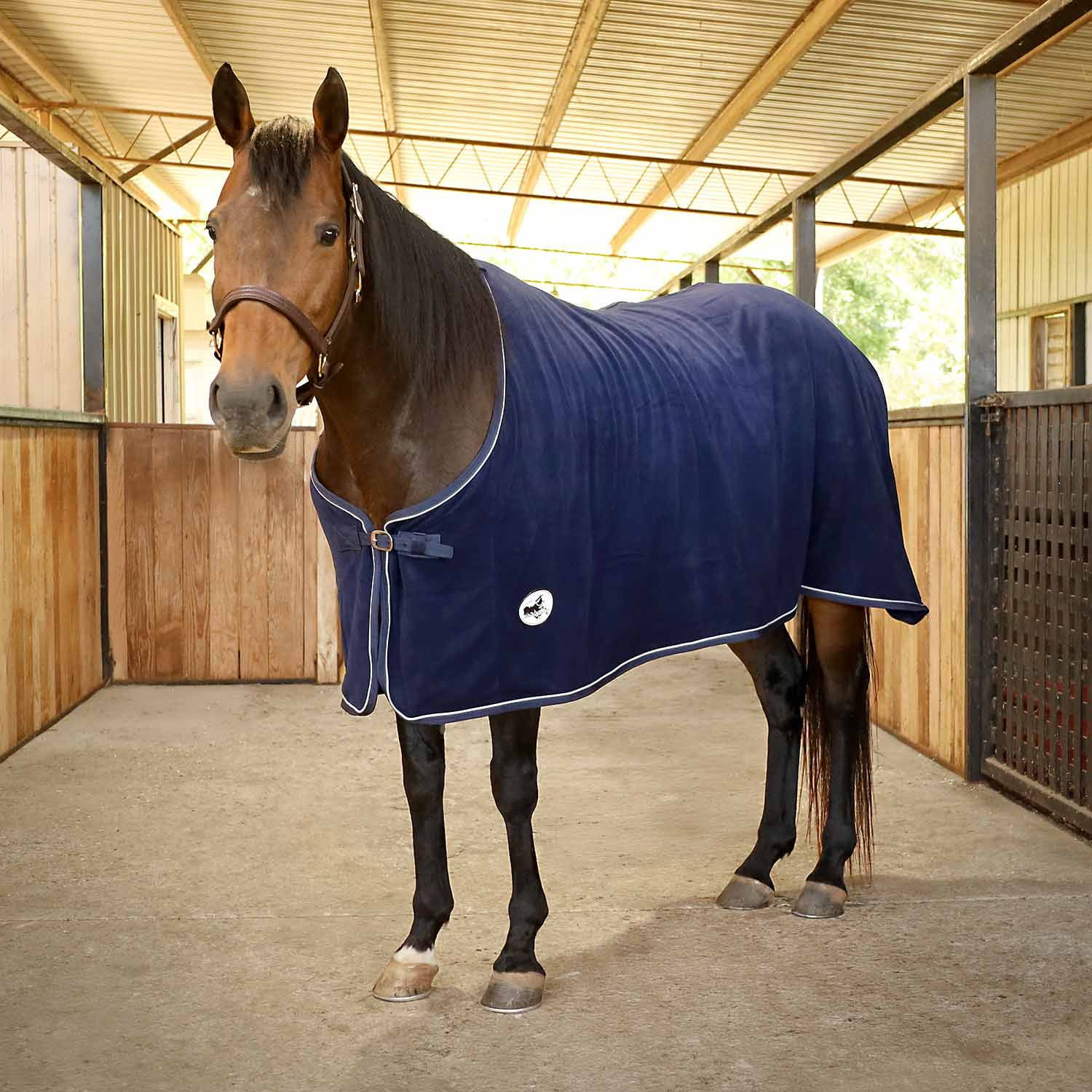 Jeffers Equine Elite Fleece Horse Cooler Blanket, 84", Soft Lightweight, Navy | Walmart (US)