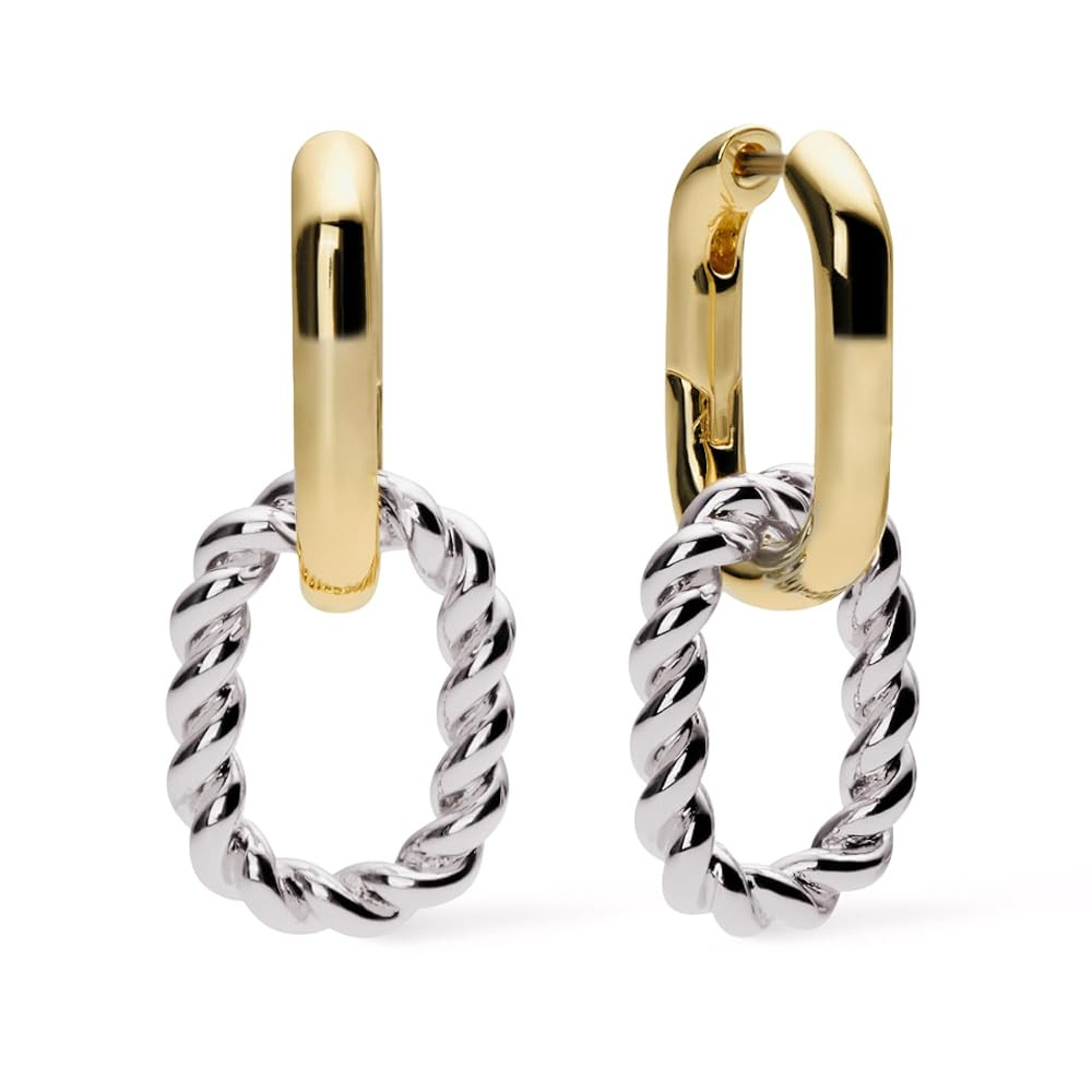 Ana Luisa Ash Double Hoop Earrings for Women - 14K Gold Plated, Silver & Two-Tone Drop Dangle Hoo... | Amazon (US)