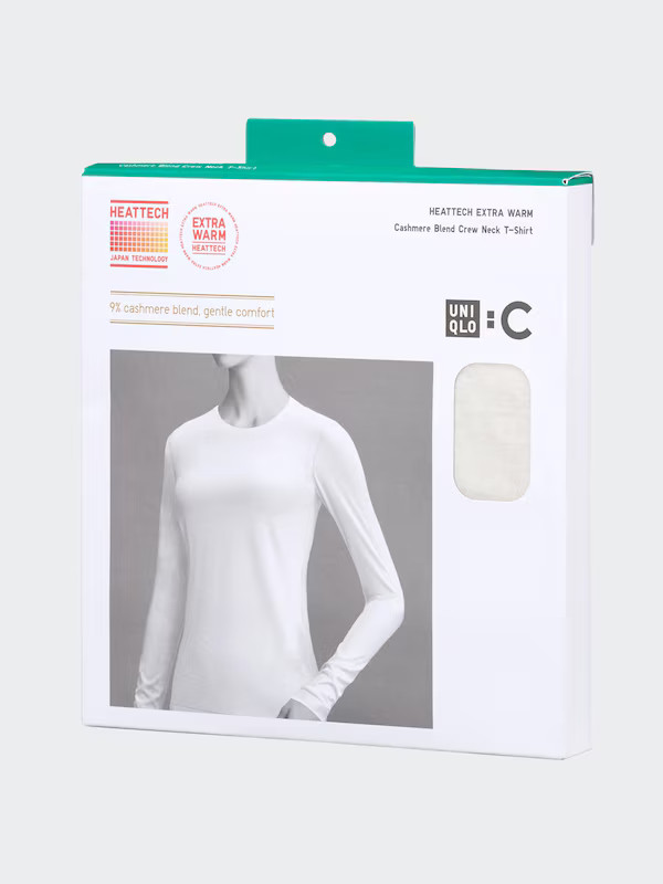 HEATTECH Cashmere Blend T-Shirt | Extra Warm | UNIQLO (US)