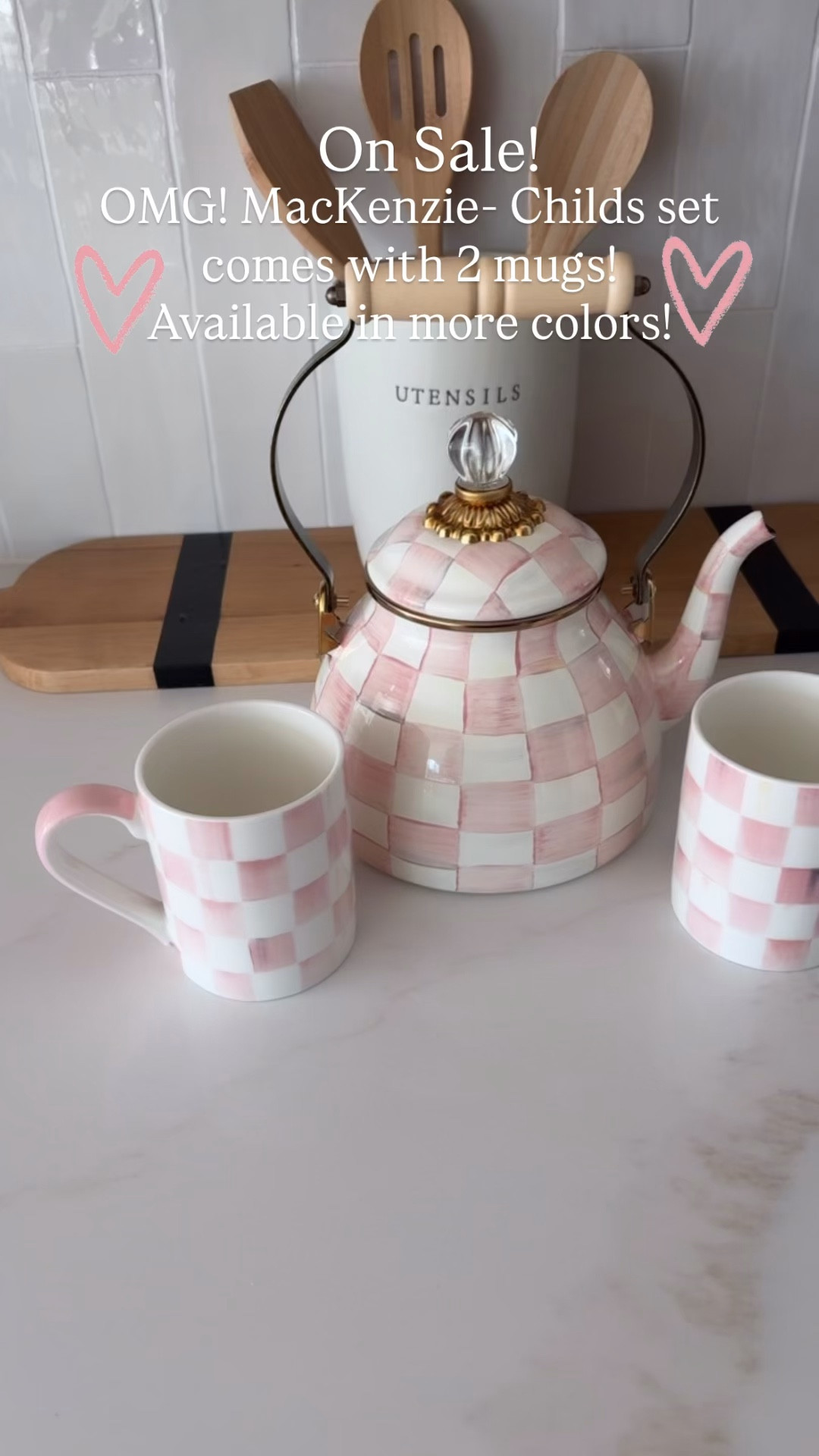 Such an amazing deal for this MacKenzie- Childs set that comes with the mugs! I’ve never seen that before! The set comes in other colors as well! I picked pink because it’s perfect for Spring and even all year round!

#LTKSaleAlert #LTKHome #LTKSeasonal