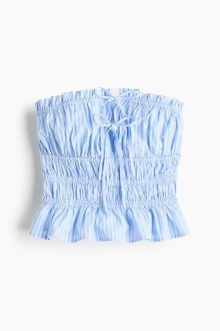 Baumwolltop im Bandeau-Schnitt mit Kordelzug | H&M (DE, AT, CH, NL, FI)