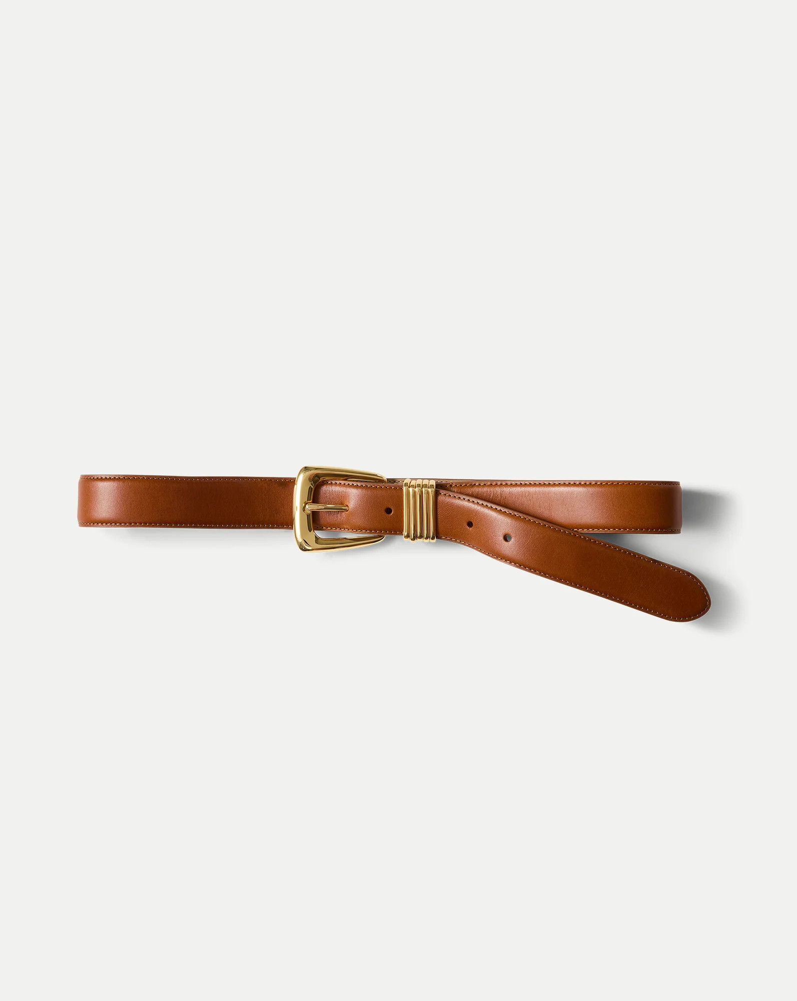 Veronica Beard Arch Leather Belt Hazelwood | Veronica Beard