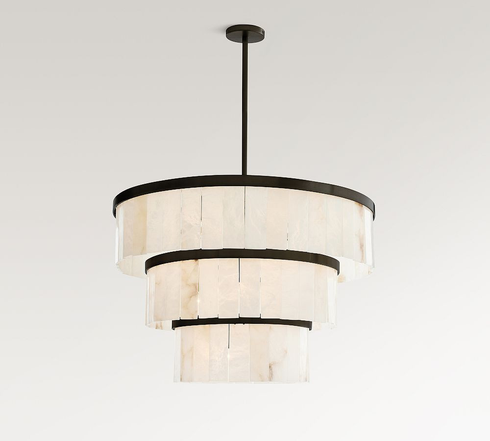 Windham Alabaster 3 Tier Chandelier (35") | Pottery Barn (US)