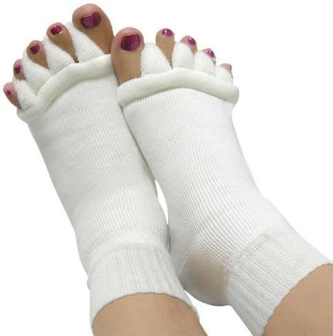 1 Pair Pink Yoga Gym Massage Five Toe Separator Socks Foot Alignment Pain Relief Half Toe Socks T... | Amazon (US)