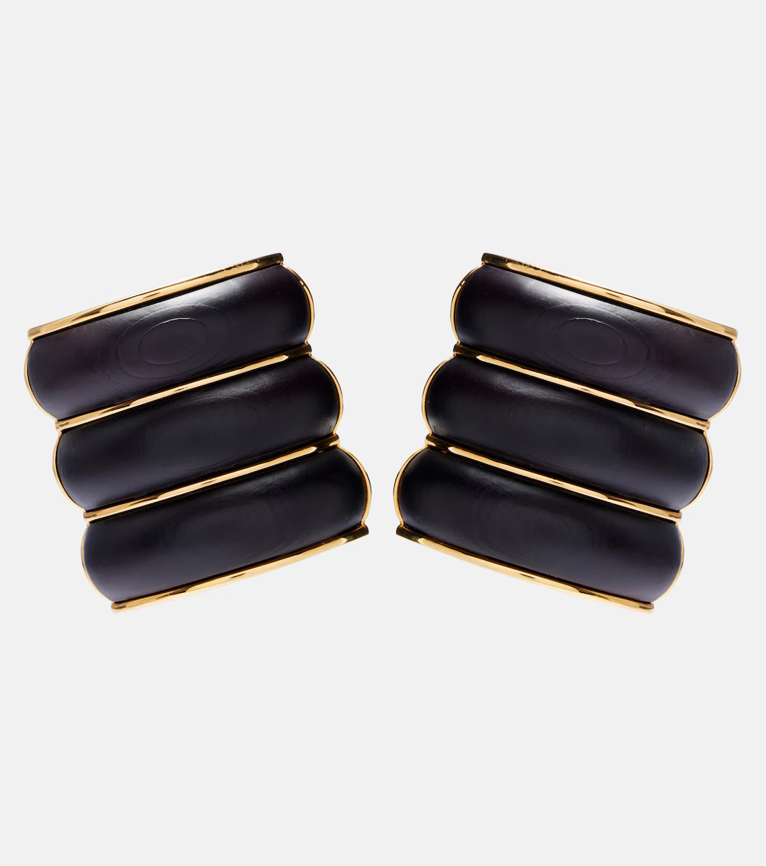 Wood clip-on earrings | Mytheresa (INTL)
