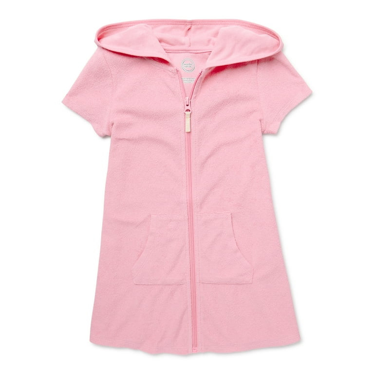Wonder Nation Girls Terrycloth Swimsuit Coverup with UPF 50+, Sizes 4-18 & Plus | Walmart (US)