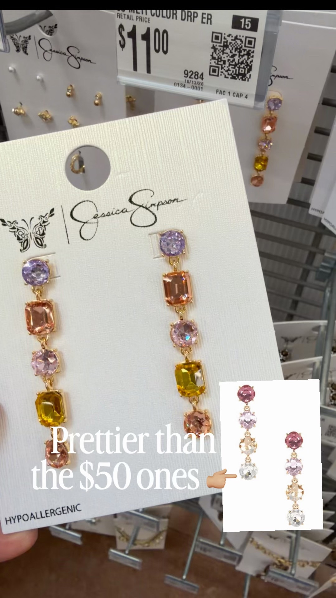 Holiday gemstone earrings