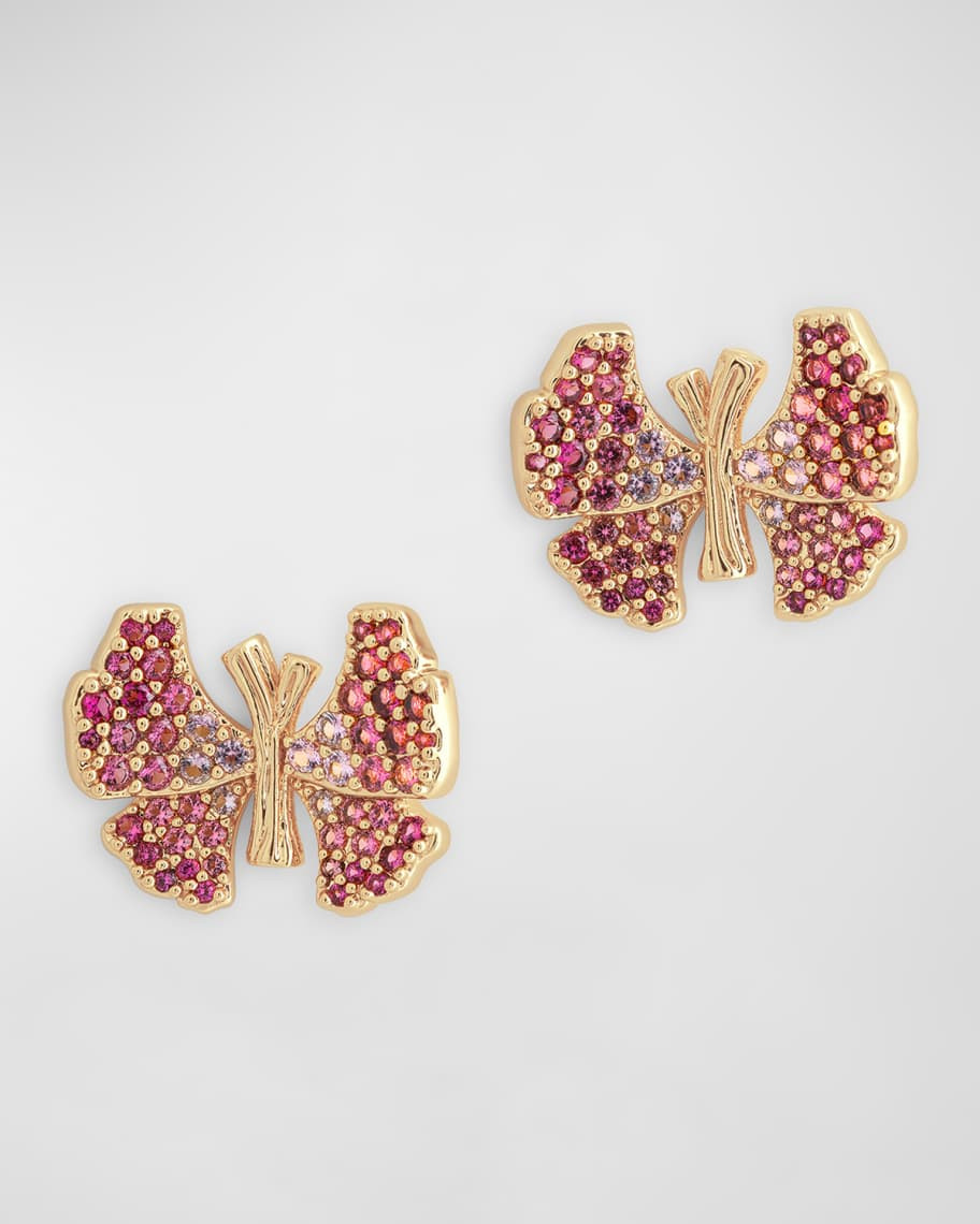 Anabel Aram Jewelry Butterfly Pave Stud Earrings | Neiman Marcus