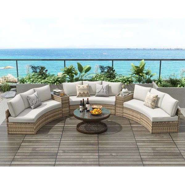 Rivi 9 - Person Outdoor Seating Group with Cushions | Wayfair North America
