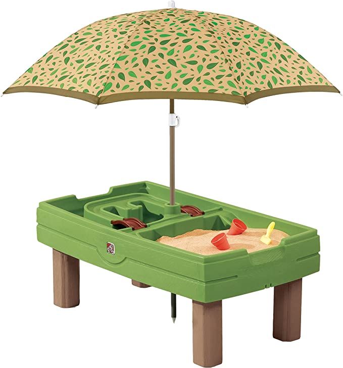 Step2 Naturally Playful Sand & Water Activity Center | Kids Sand & Water Table with Umbrella | Amazon (US)
