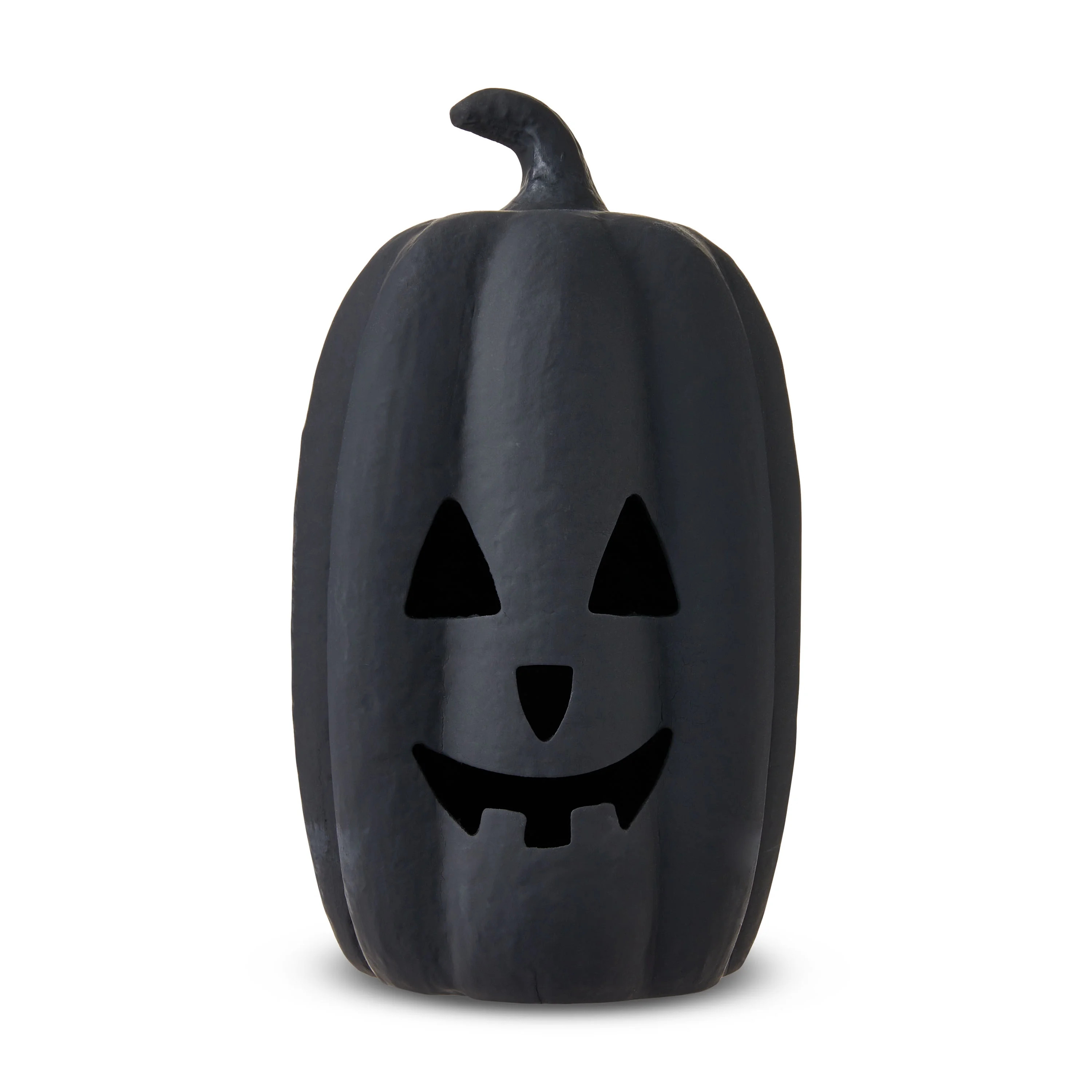 Paper Mache Pumpkin Black Tabletop Decor, 12" Height, Harvest by Way To Celebrate | Walmart (US)