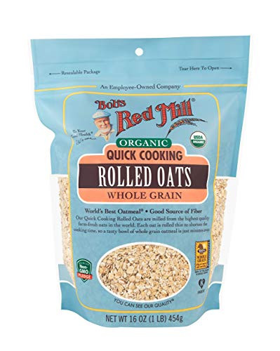 Bob's Red Mill Organic Quick Cooking Rolled Oats, 16oz (Pack of 4) - Non GMO, Whole Grain, Vegan,... | Amazon (US)