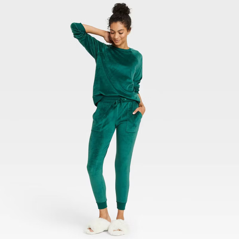 Women's Cozy Fleece Lounge Sweatshirt - Stars Above™ | Target