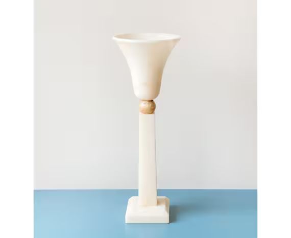 Solid White Marble Lamp Large Belgian Stoneware Table Lamp - Etsy | Etsy (US)