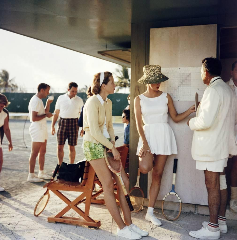 Slim Aarons, Tennis In The Bahamas 1957 Slim Aarons Estate Print, 1957 (printed later) | 1stDibs