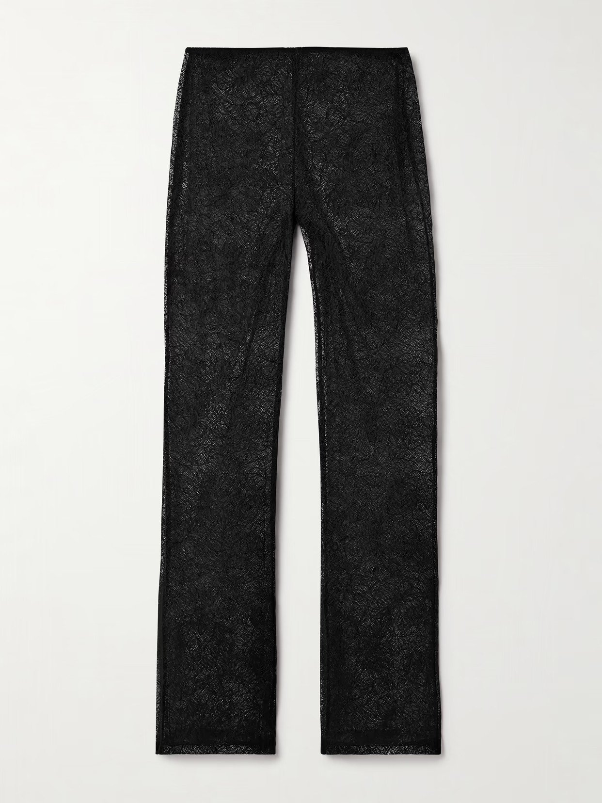 Skin - Logan Recycled-lace Straight-leg Pants - Black | NET-A-PORTER (US)