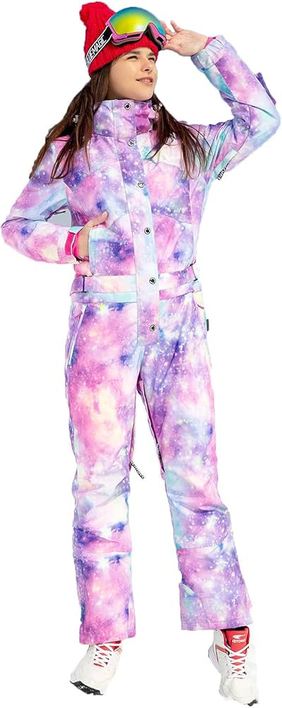 SNBOCON Womens One Piece Colorful Jumpsuits Snowsuits Snowboard Ski Suit Winter Outdoor Waterproo... | Amazon (US)