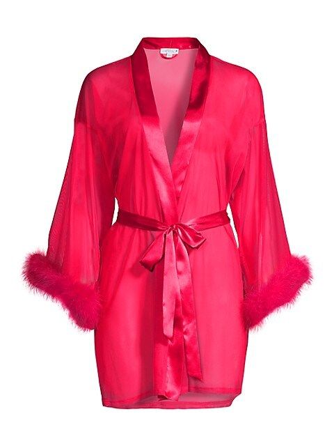 Wrapper Boa Short Robe | Saks Fifth Avenue