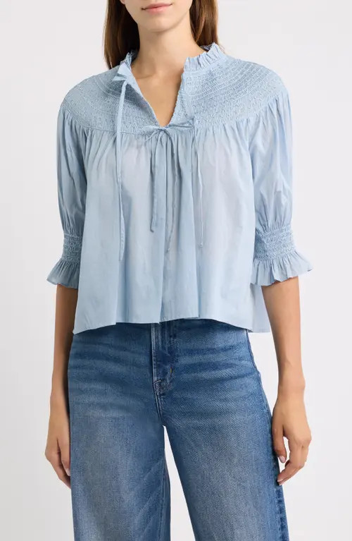 Hill House Home Zinnia Nap Top in Dusty Blue at Nordstrom, Size Medium | Nordstrom