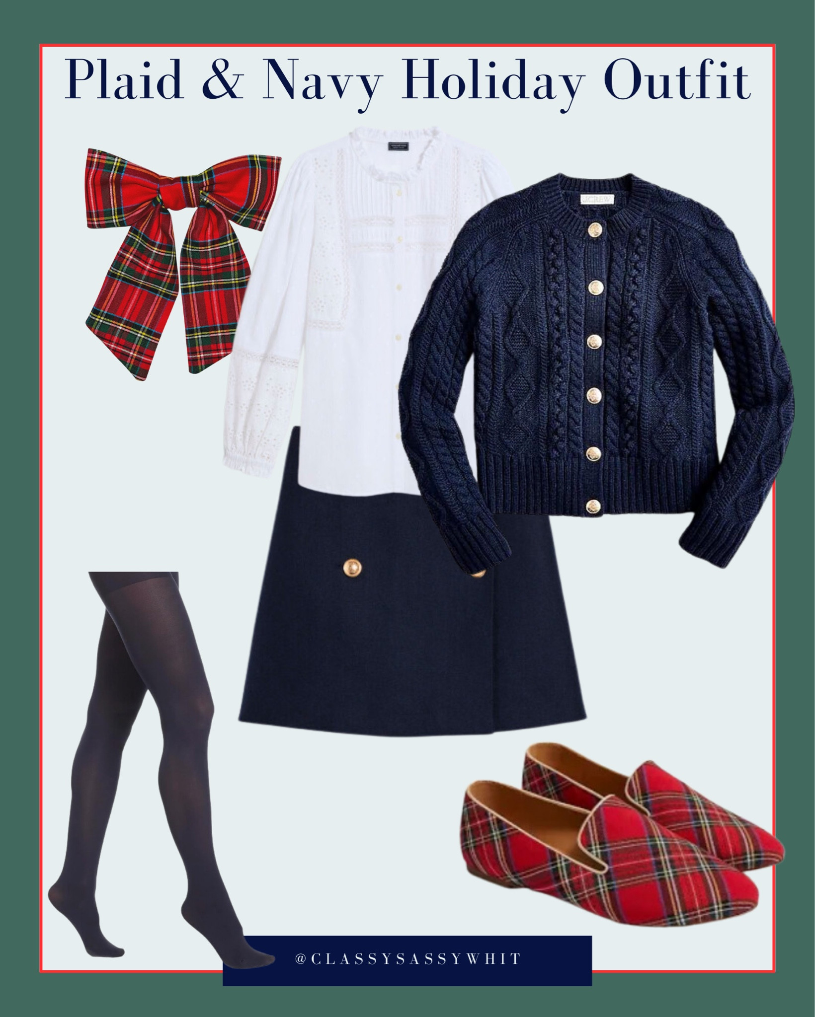 Classic holiday style look with plaid tartan mini skirt & hairbow 

#LTKSeasonal #LTKSaleAlert #LTKHoliday