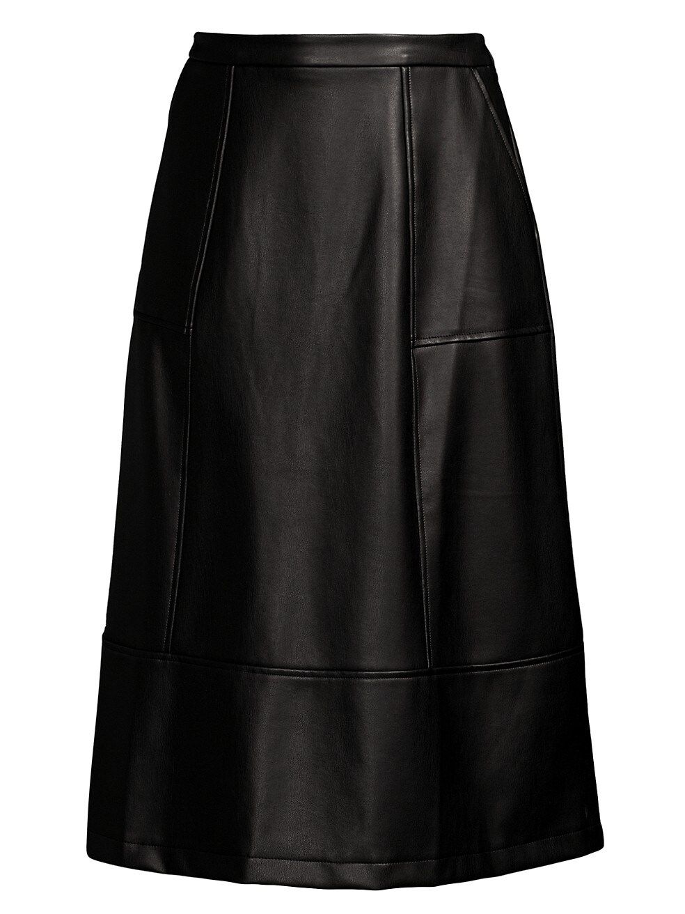Rachel Parcell Faux Leather Midi-Skirt | Saks Fifth Avenue (CA)