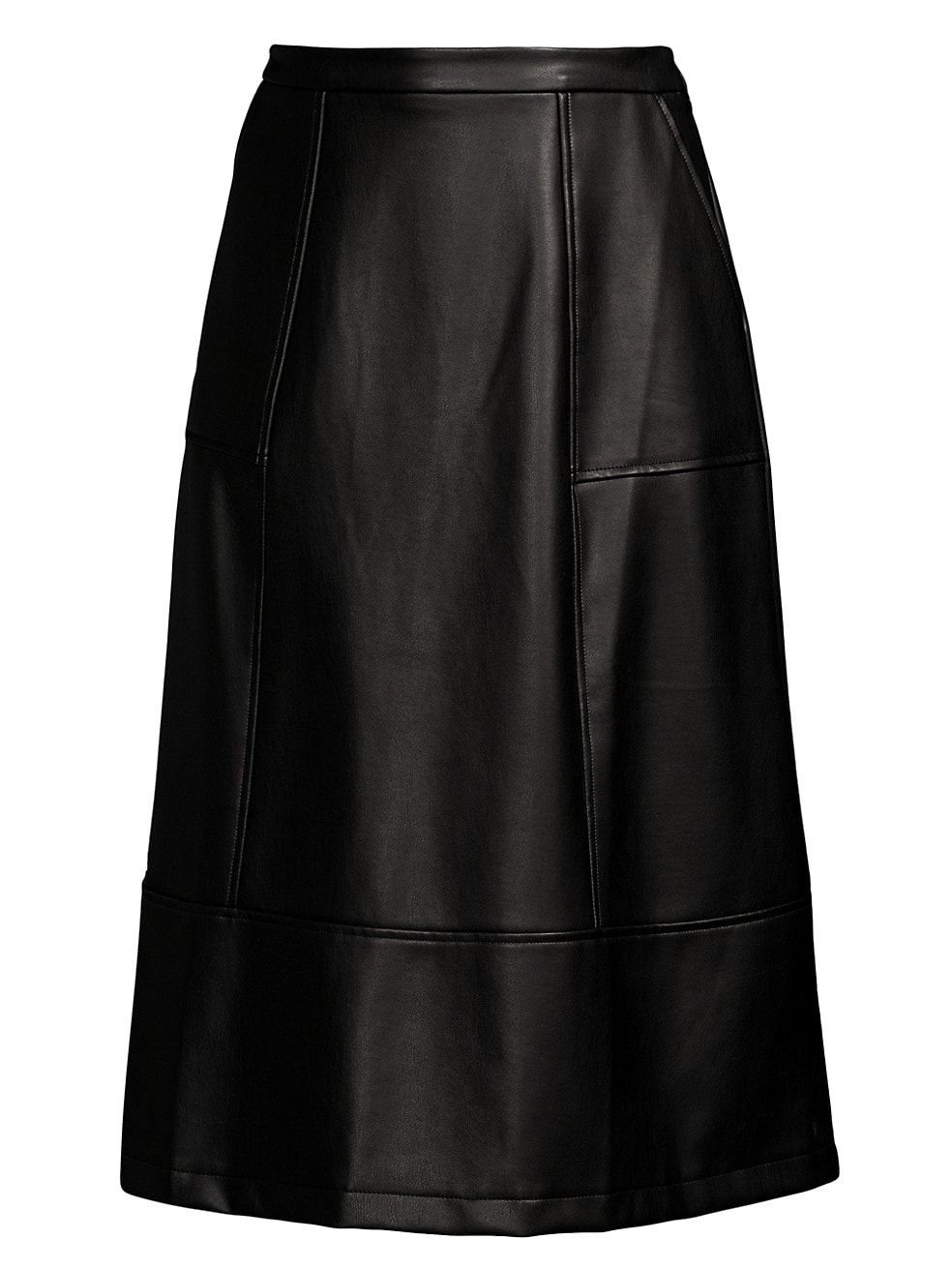 Rachel Parcell Faux Leather Midi-Skirt | Saks Fifth Avenue (CA)