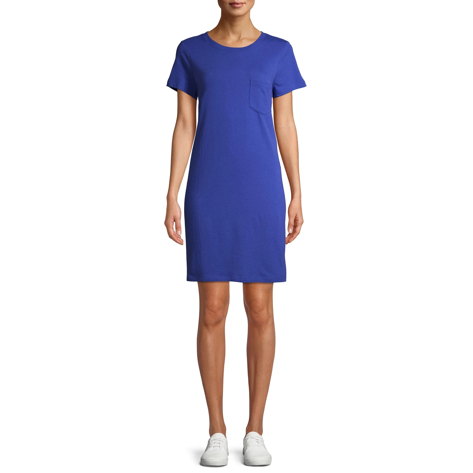 Time and Tru - Time and Tru Women's T-Shirt Dress with Pocket - Walmart.com | Walmart (US)