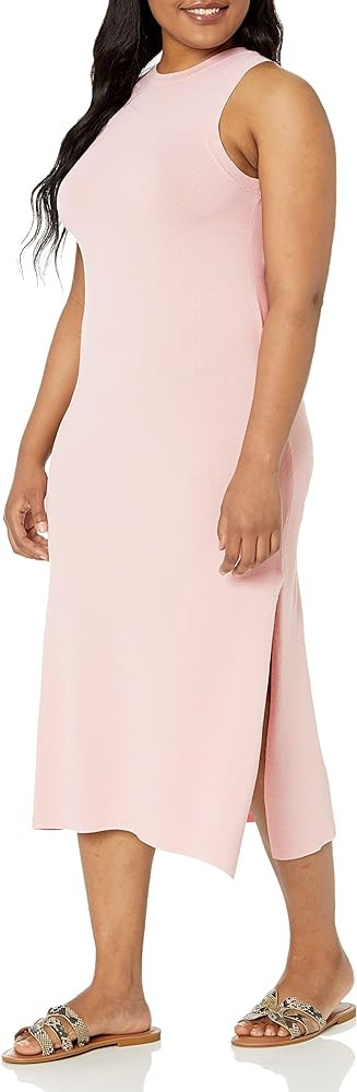 The Drop Women's Gabriela High Neck Cut-in A-line Side-Slit Maxi Sweater Dress | Amazon (US)