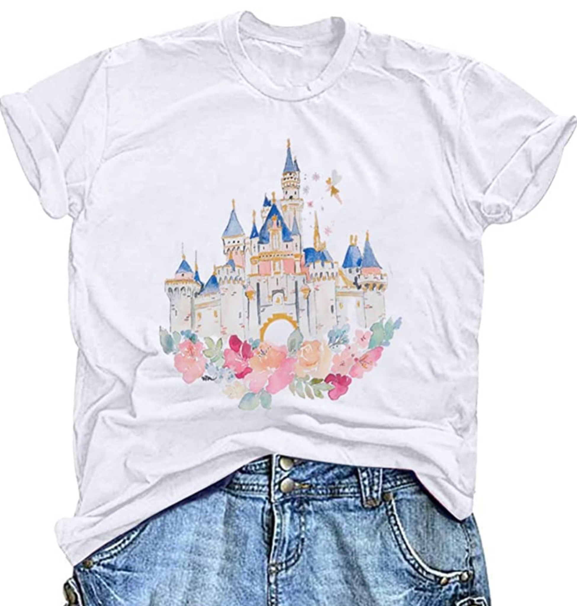 Magic Kingdom Shirts for Women Floral Castle T Shirt Funny Holiday Vacation Tops Cute Graphic Short Sleeve Tee Disney world

#LTKtravel #LTKGiftGuide #LTKFind