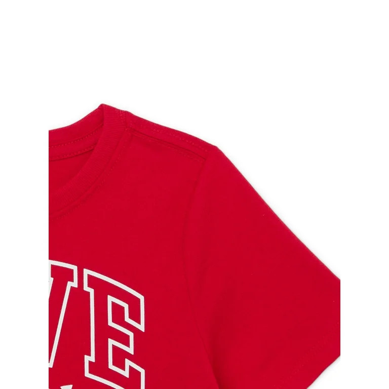 Way To Celebrate Toddler Girl Valentine's Day Short Sleeve Graphic T-Shirt, Sizes 12M-5T | Walmart (US)