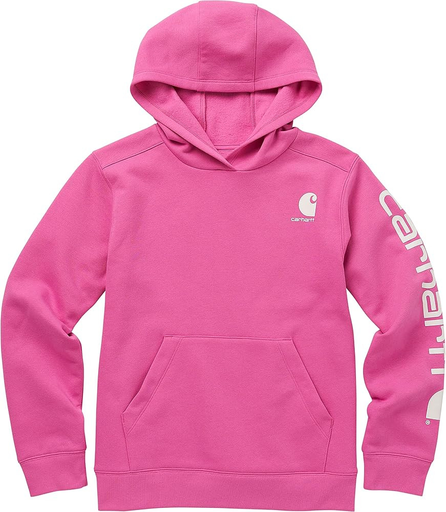 Carhartt Girls' Hoodie Fleece Pullover Sweatshirt | Amazon (US)