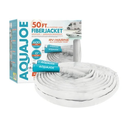 Aqua Joe® 50-Ft x 5/8-Inch FiberJacket™ RV and Marine Lightweight, Ultra Flexible, Durable, Non-Expa | Walmart (US)