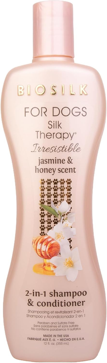 BioSilk Irresistible Dog Shampoo and Conditioner, Jasmine Honey, 12 Fl Oz | Amazon (US)