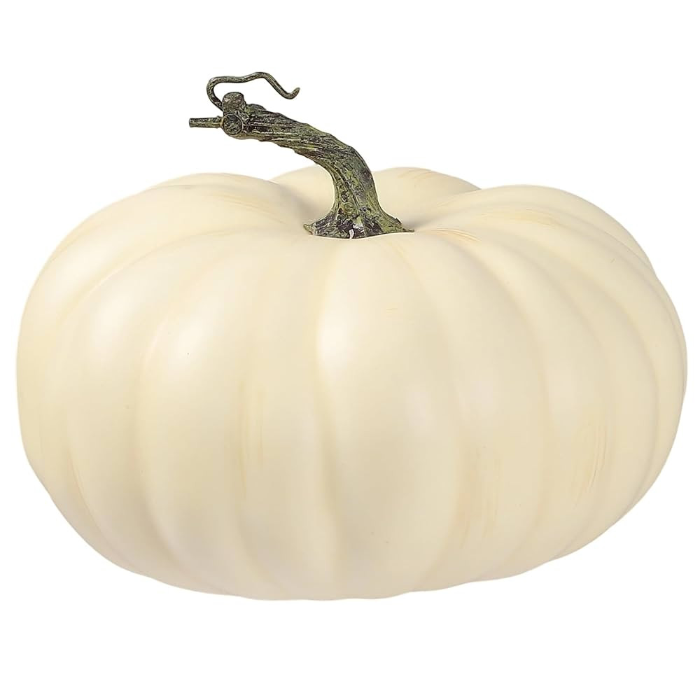 Artificial Pumpkin Cream White Realistic Foam Pumpkin Fall Decor Fake Fruit Vegetable for Harvest... | Amazon (US)