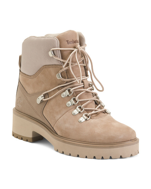 Nubuck Leather Waterproof Lace Up Mid Hiker Boots | TJ Maxx