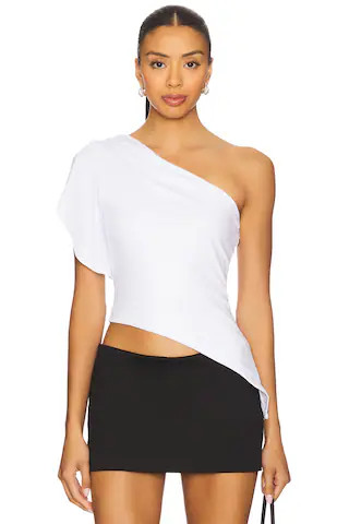 Marlene Asymmetrical Top in White | Revolve Clothing (Global)