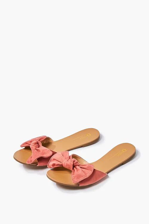 Faux Suede Bow Sandals | Forever 21 (US)