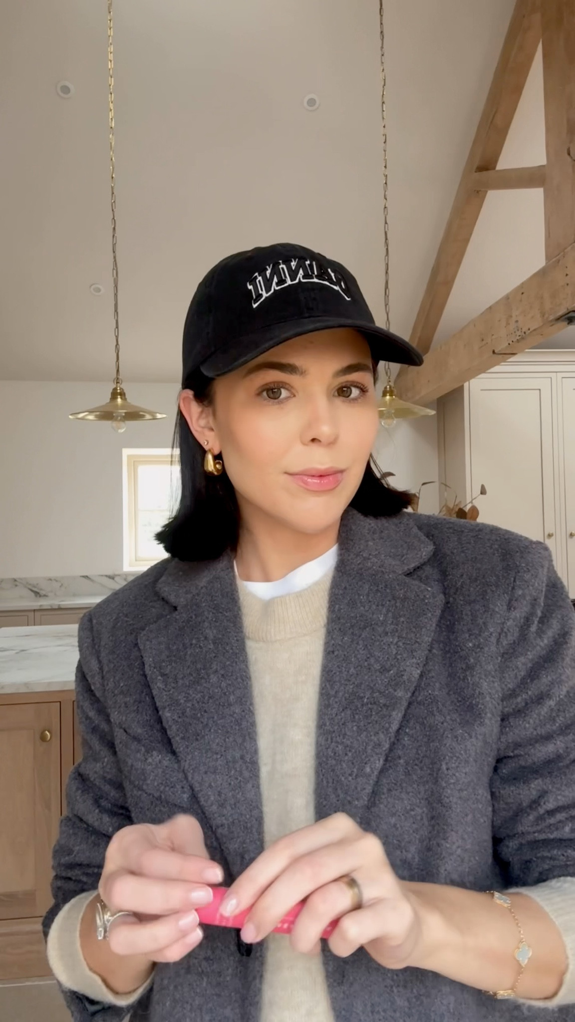 Outfit of the day 🩶 

Ganni hat, wool blazer, autumn outfits, lipgloss, beige knit, Abercrombie jeans, adidas 

#LTKwinter #LTKautumn #LTKuk