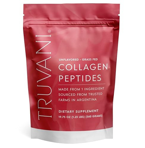 Truvani Hydrolyzed Collagen Peptides | Unflavored | 28 Servings | 20g Grass-Fed Collagen Protein Powder | Promotes Hair, Skin, and Nail Health | Dairy & Gluten Free | Women & Men | Package May Vary | Amazon (US)