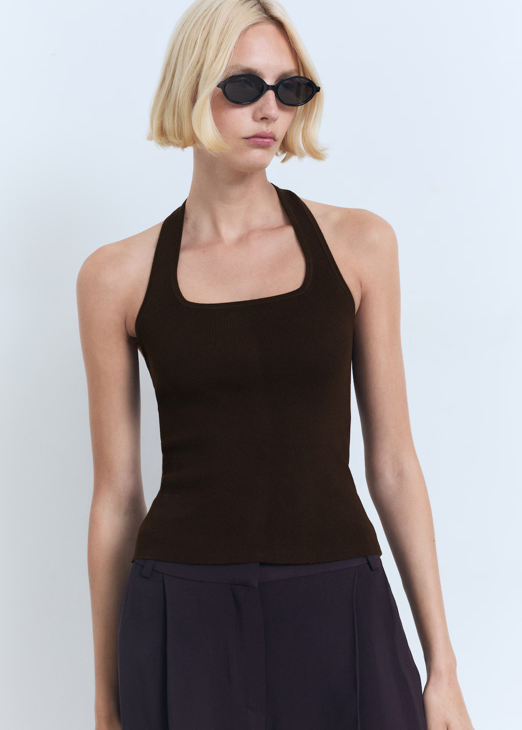 Knit halter top - Women | MANGO USA | Mango (US/MX/AU)