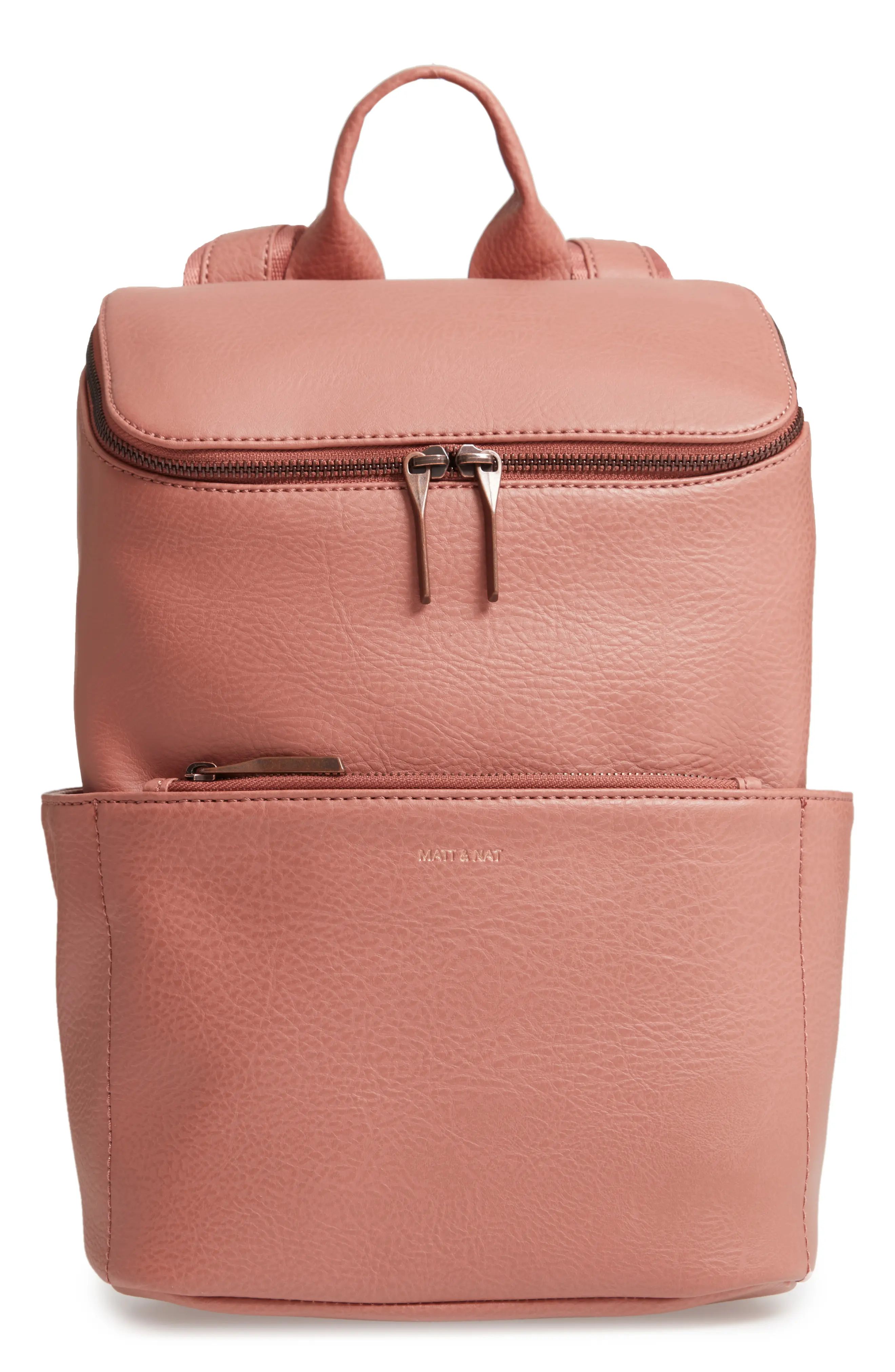 Matt & Nat 'Brave' Faux Leather Backpack - Pink | Nordstrom